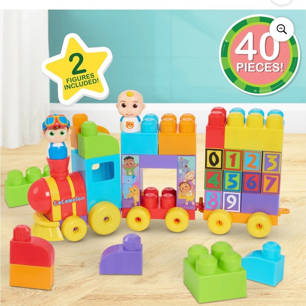 Cocomelon 40-Piece Train Stacking Building Blocks